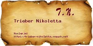 Trieber Nikoletta névjegykártya